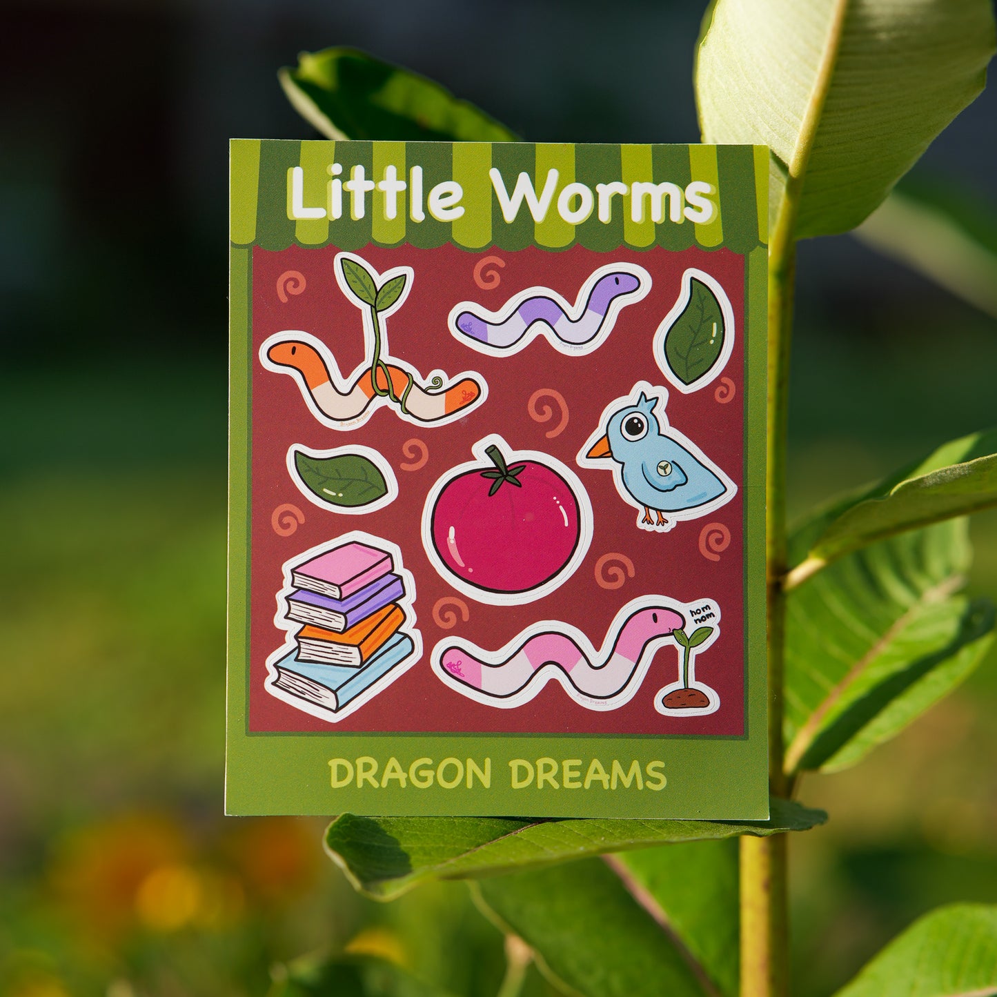 Cute Worms Sticker sheet