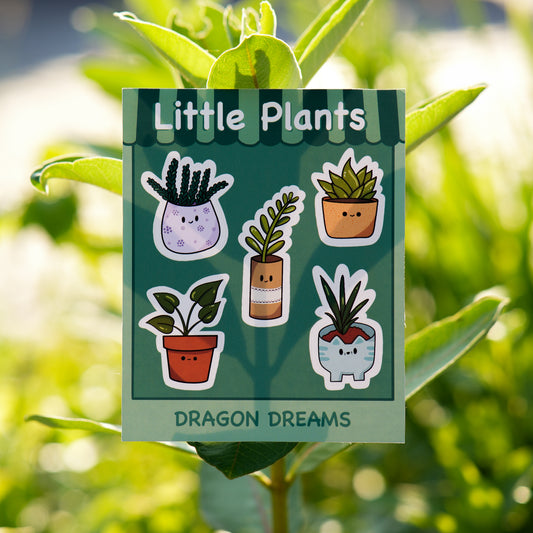 Plants With lil Faces Sticker sheet