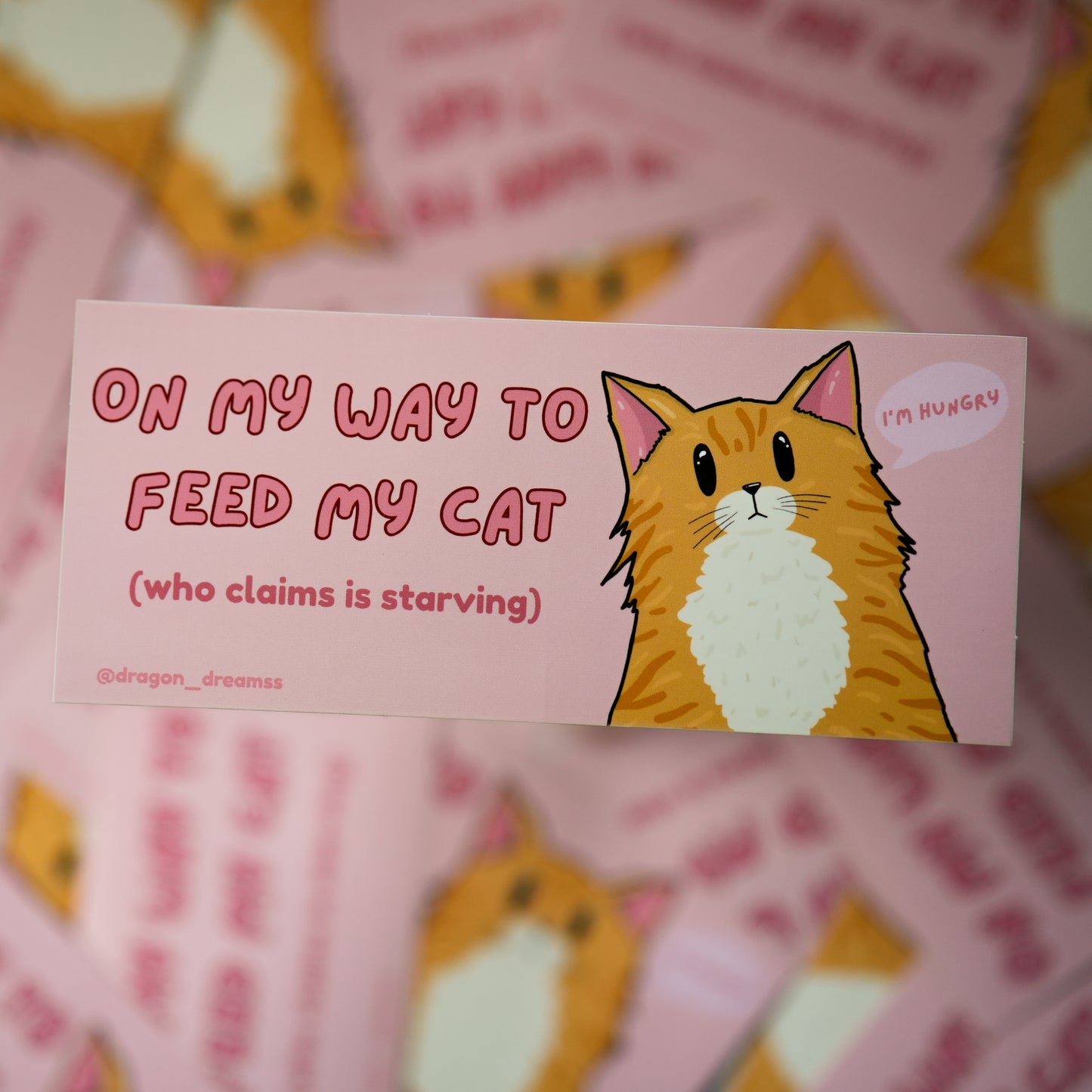 My Starving Cat Bumper Sticker