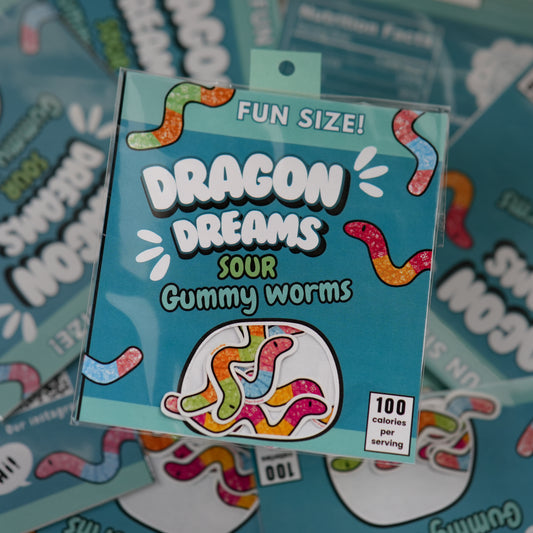 Sour Gummy Worms Sticker Pack