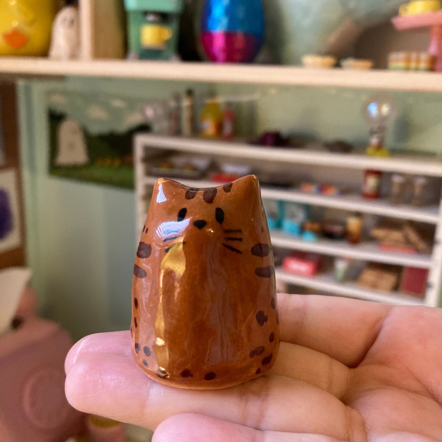 At The Portage Collective -  Clay cat workshop!